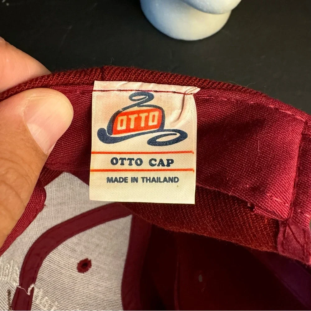 Vintage Bantam Blades USA ‎ Hockey Red Trucker Style Hat Flat Bill Otto Cap